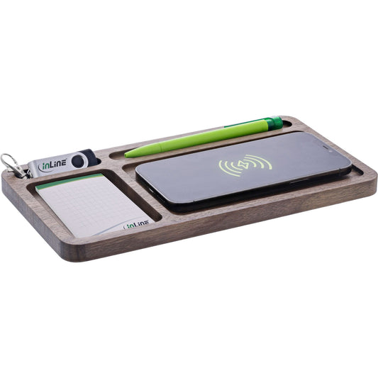 Organizer with integrated Qi charging