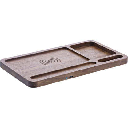 Organizer with integrated Qi charging
